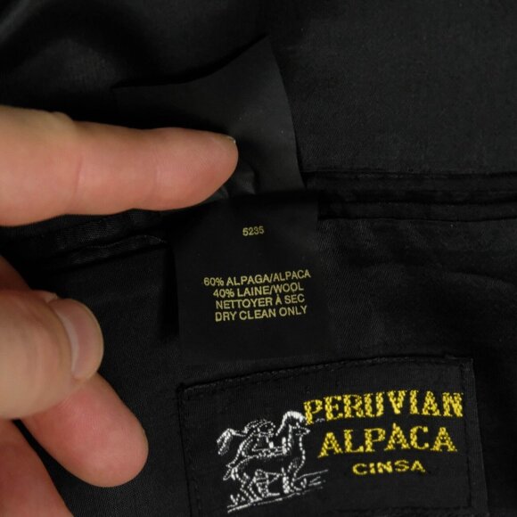 Vintage Blazer Mens 46R Brown Red Glen Check Alpaca Wool Two Button Business - Picture 15 of 15